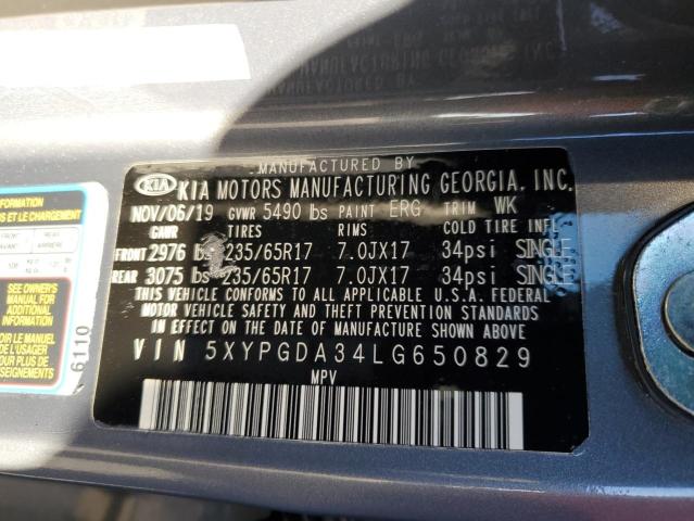 Photo 11 VIN: 5XYPGDA34LG650829 - KIA SORENTO 