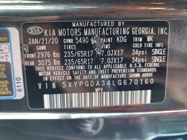 Photo 12 VIN: 5XYPGDA34LG670160 - KIA SORENTO L 