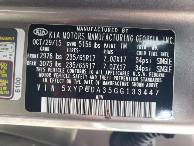 Photo 13 VIN: 5XYPGDA35GG133447 - KIA SORENTO LX 