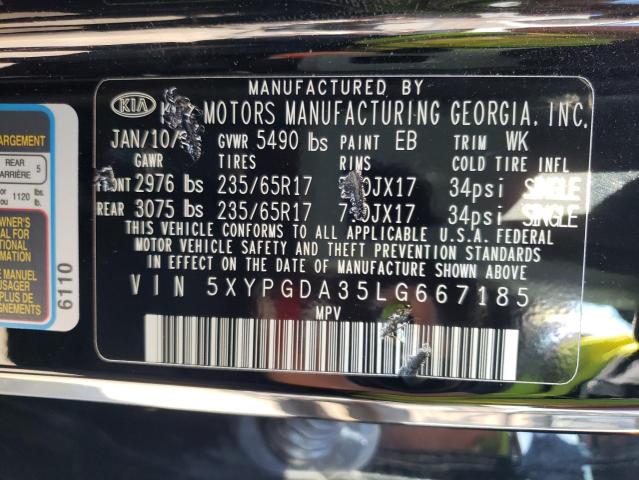 Photo 9 VIN: 5XYPGDA35LG667185 - KIA SORENTO L 