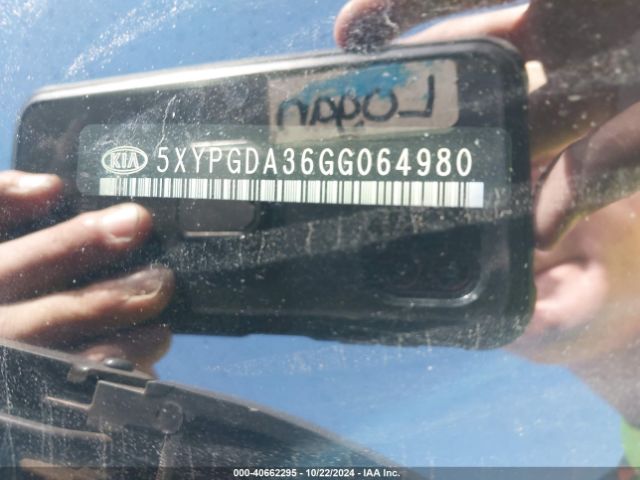 Photo 8 VIN: 5XYPGDA36GG064980 - KIA SORENTO 