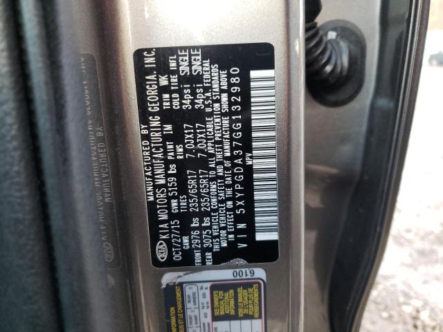 Photo 12 VIN: 5XYPGDA37GG132980 - KIA SORENTO LX 