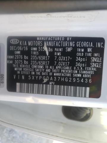 Photo 9 VIN: 5XYPGDA37HG295436 - KIA SORENTO LX 