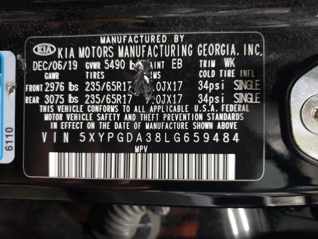 Photo 12 VIN: 5XYPGDA38LG659484 - KIA SORENTO 