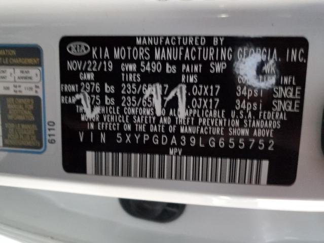 Photo 12 VIN: 5XYPGDA39LG655752 - KIA SORENTO L 