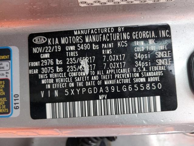 Photo 12 VIN: 5XYPGDA39LG655850 - KIA SORENTO L 