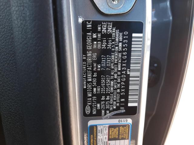 Photo 9 VIN: 5XYPGDA3XLG655310 - KIA SORENTO L 