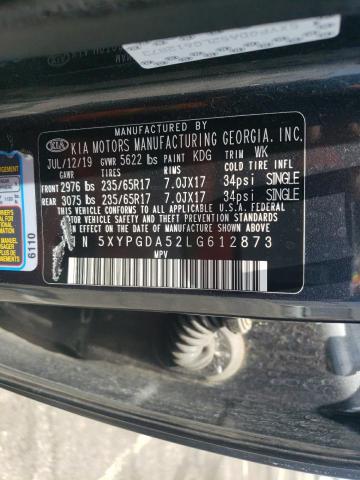 Photo 12 VIN: 5XYPGDA52LG612873 - KIA SORENTO S 