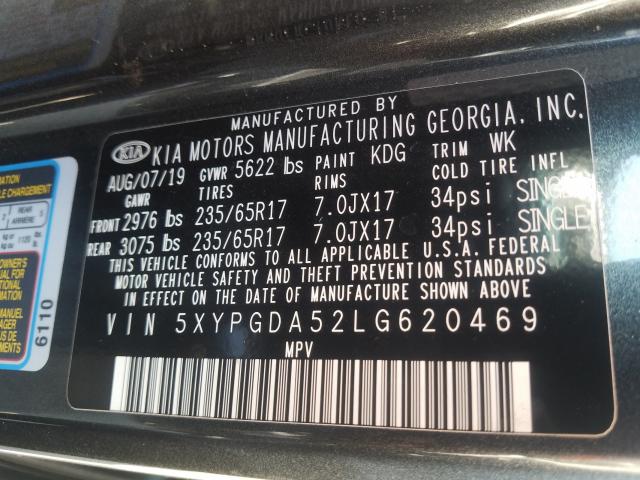 Photo 9 VIN: 5XYPGDA52LG620469 - KIA SORENTO S 