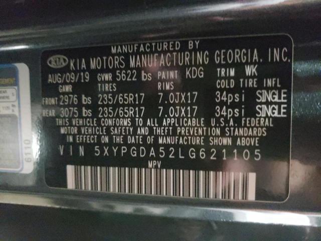 Photo 9 VIN: 5XYPGDA52LG621105 - KIA SORENTO S 