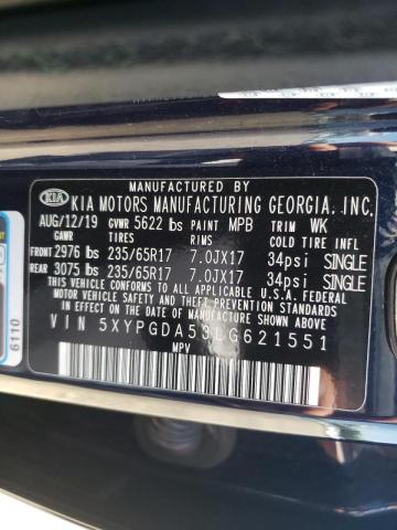 Photo 9 VIN: 5XYPGDA53LG621551 - KIA SORENTO S 