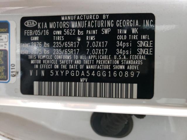 Photo 12 VIN: 5XYPGDA54GG160897 - KIA SORENTO LX 