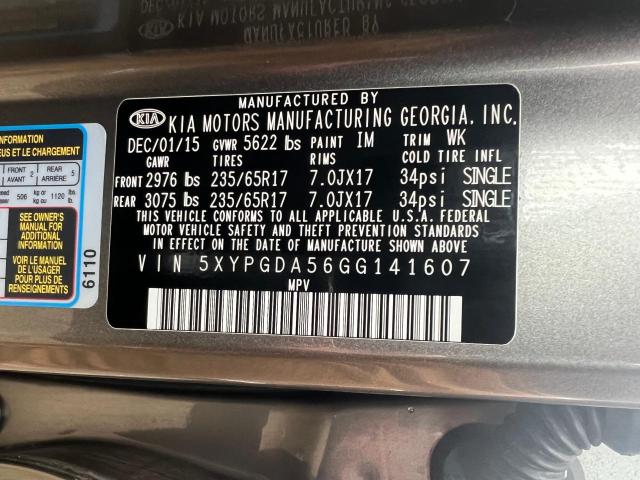 Photo 9 VIN: 5XYPGDA56GG141607 - KIA SORENTO 