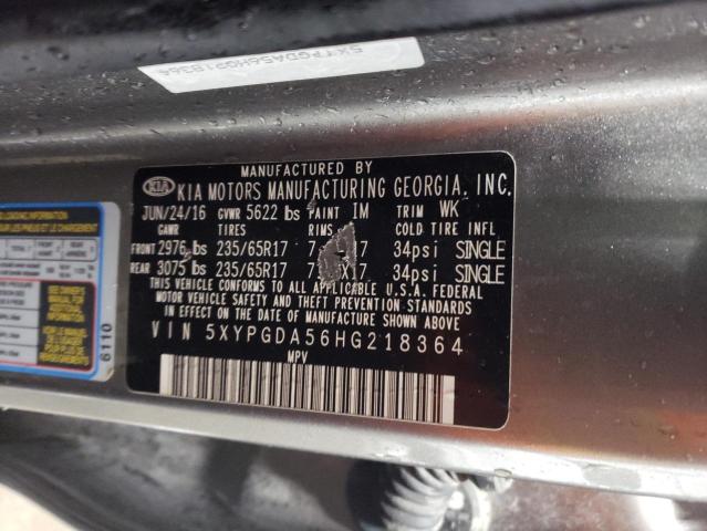 Photo 11 VIN: 5XYPGDA56HG218364 - KIA SORENTO LX 