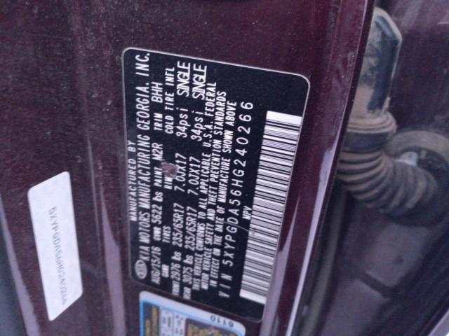 Photo 11 VIN: 5XYPGDA56HG240266 - KIA SORENTO 