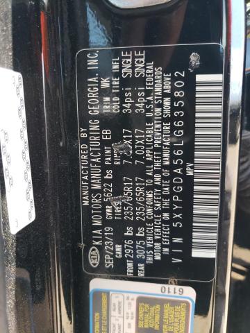 Photo 12 VIN: 5XYPGDA56LG635802 - KIA SORENTO S 