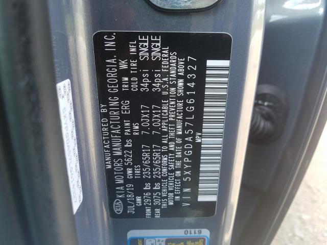 Photo 9 VIN: 5XYPGDA57LG614327 - KIA SORENTO S 