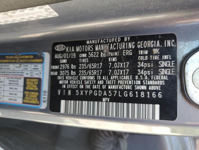 Photo 12 VIN: 5XYPGDA57LG618166 - KIA SORENTO 