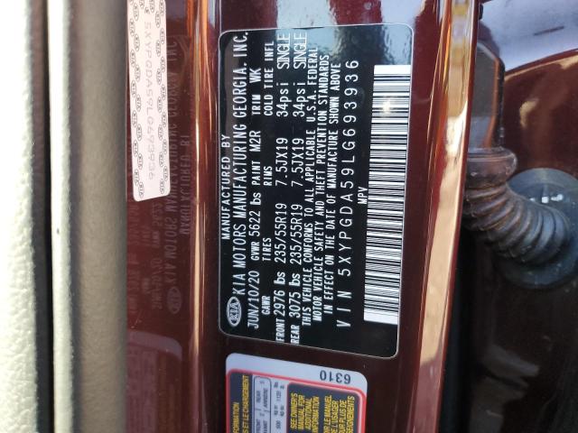 Photo 11 VIN: 5XYPGDA59LG693936 - KIA SORENTO 