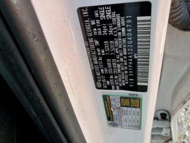 Photo 13 VIN: 5XYPH4A12JG404791 - KIA SORENTO EX 