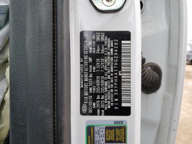 Photo 9 VIN: 5XYPH4A17HG294282 - KIA SORENTO EX 