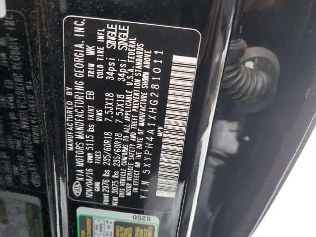 Photo 11 VIN: 5XYPH4A1XHG281011 - KIA SORENTO 