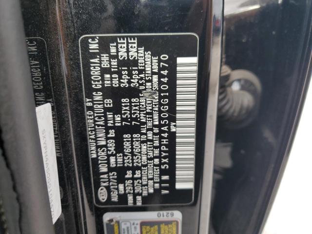 Photo 12 VIN: 5XYPH4A50GG104470 - KIA SORENTO 