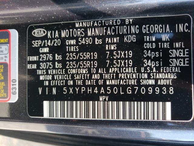 Photo 9 VIN: 5XYPH4A50LG709938 - KIA SORENTO EX 