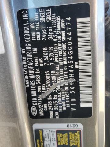 Photo 12 VIN: 5XYPH4A54GG044774 - KIA SORENTO EX 