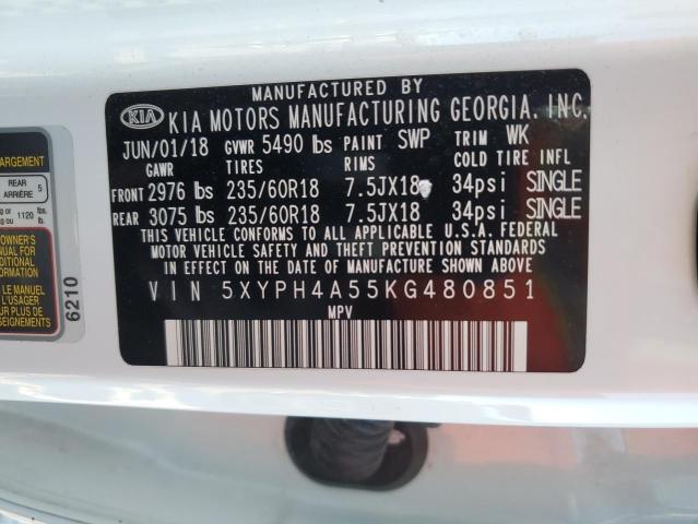 Photo 12 VIN: 5XYPH4A55KG480851 - KIA SORENTO 