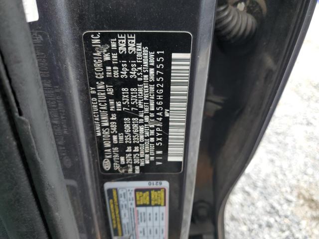 Photo 12 VIN: 5XYPH4A56HG257551 - KIA SORENTO EX 