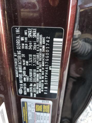 Photo 12 VIN: 5XYPH4A57GG001742 - KIA SORENTO EX 