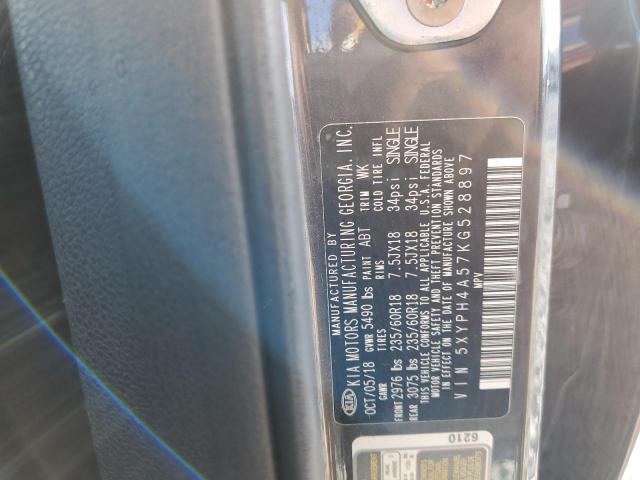 Photo 13 VIN: 5XYPH4A57KG528897 - KIA SORENTO EX 