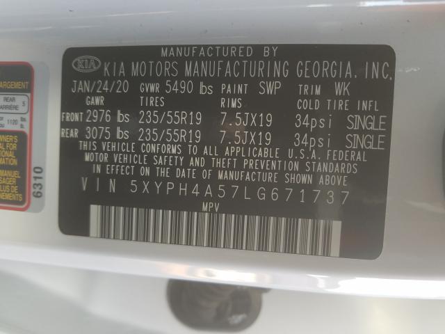 Photo 9 VIN: 5XYPH4A57LG671737 - KIA SORENTO EX 