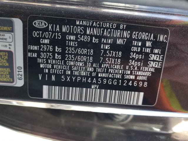 Photo 12 VIN: 5XYPH4A59GG124698 - KIA SORENTO EX 