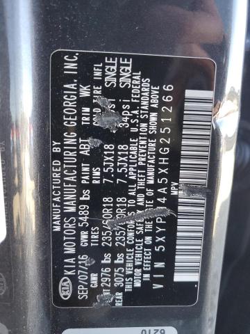 Photo 12 VIN: 5XYPH4A5XHG251266 - KIA SORENTO 