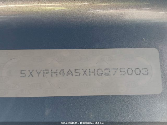 Photo 8 VIN: 5XYPH4A5XHG275003 - KIA SORENTO 