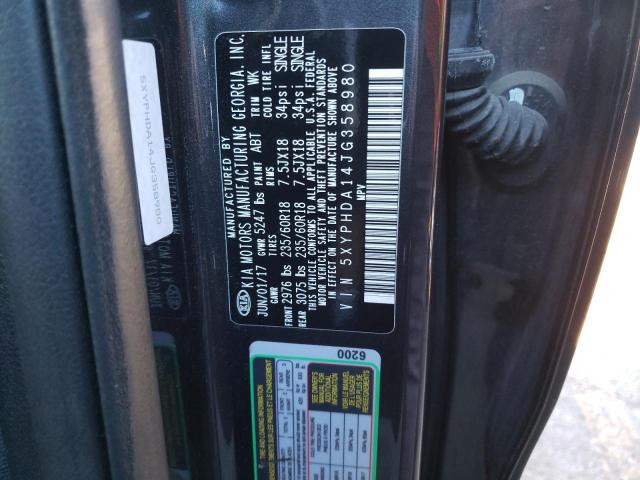 Photo 12 VIN: 5XYPHDA14JG358980 - KIA SORENTO 