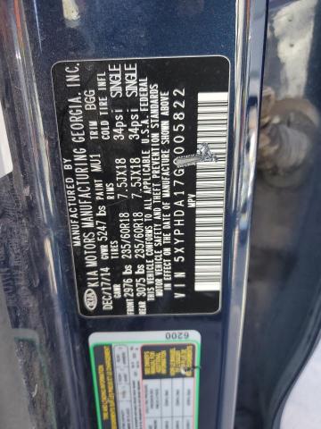 Photo 12 VIN: 5XYPHDA17GG005822 - KIA SORENTO EX 