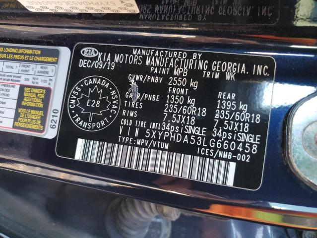 Photo 13 VIN: 5XYPHDA53LG660458 - KIA SORENTO EX 