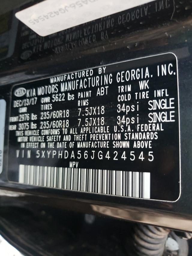 Photo 9 VIN: 5XYPHDA56JG424545 - KIA SORENTO EX 