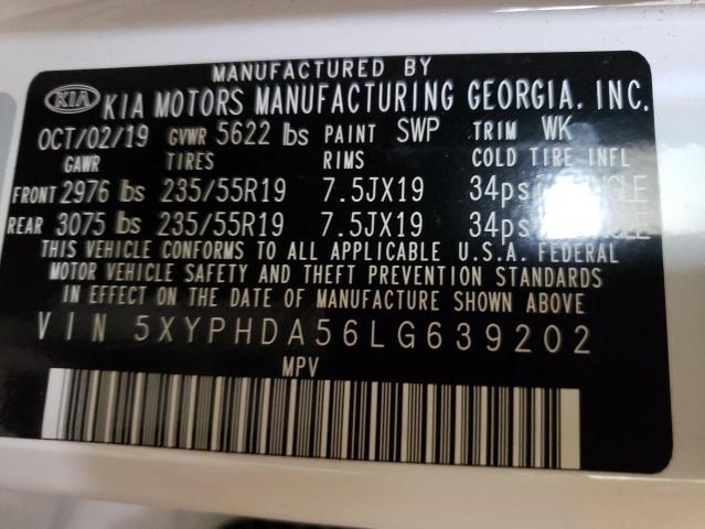 Photo 9 VIN: 5XYPHDA56LG639202 - KIA SORENTO EX 