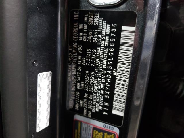 Photo 9 VIN: 5XYPHDA56LG669736 - KIA SORENTO EX 