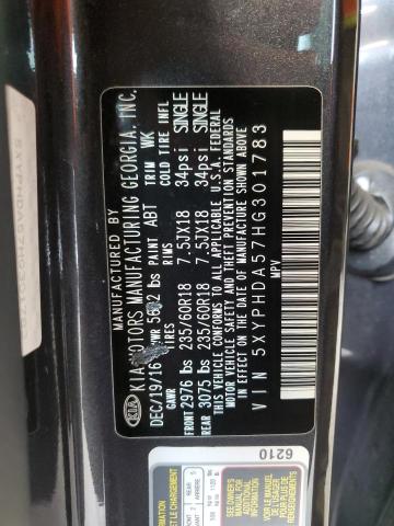 Photo 13 VIN: 5XYPHDA57HG301783 - KIA SORENTO 