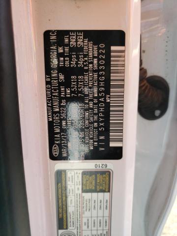 Photo 12 VIN: 5XYPHDA59HG330220 - KIA SORENTO EX 