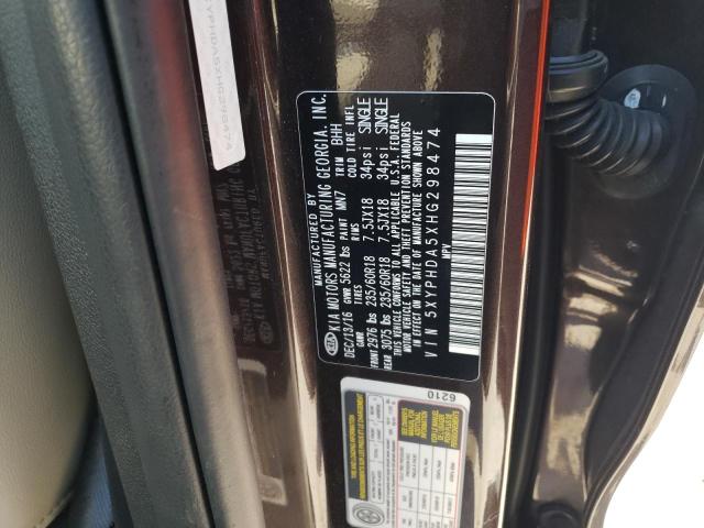 Photo 12 VIN: 5XYPHDA5XHG298474 - KIA SORENTO EX 