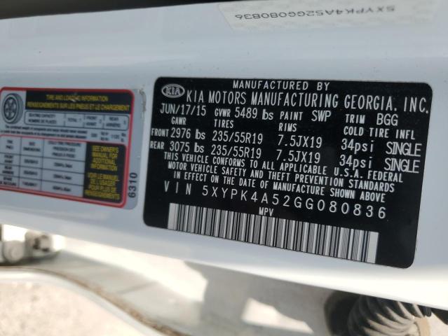 Photo 13 VIN: 5XYPK4A52GG080836 - KIA SORENTO 