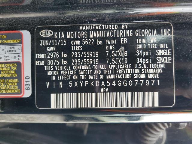 Photo 12 VIN: 5XYPKDA54GG077971 - KIA SORENTO 