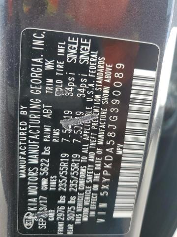 Photo 13 VIN: 5XYPKDA58JG390089 - KIA SORENTO 