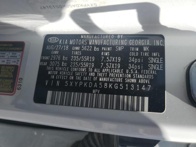 Photo 12 VIN: 5XYPKDA58KG513147 - KIA SORENTO 